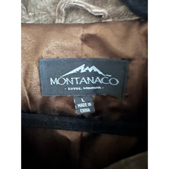 MONTANACO Leather Studded Embellished Jacket Skirt Set Brown Prairie Western -L - Picture 3 of 12